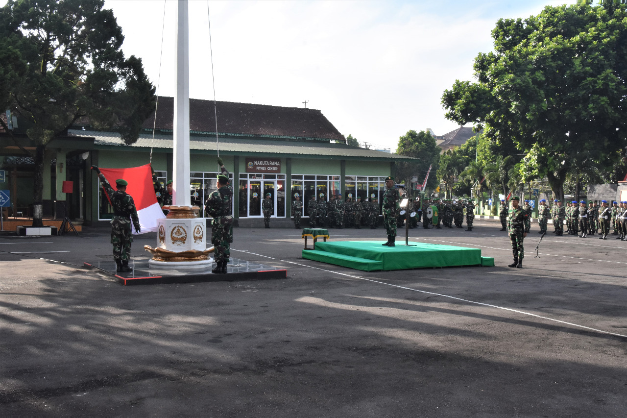 Korem 073/Makutarama Gelar Upacara Bendera Mingguan Setiap Hari Senin